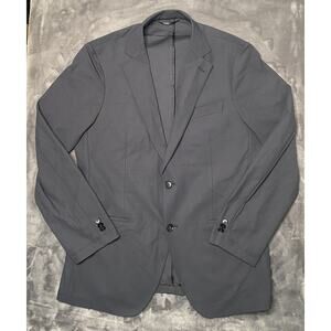 Sene Soho Flex Tech Sport Coat Men's 38 Charcoal Gray Unstructured Blazer Jacket